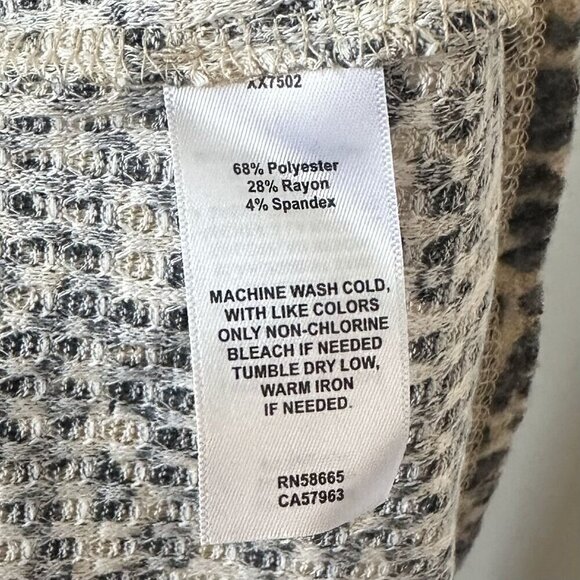 NWT Treasure & Bond Leopard Animal Print Tie Front Long Sleeve- XL - Picture 3 of 6